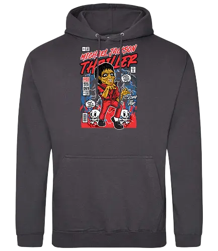 Thriller – Zombie King - thriller, zombie dance, music video, pop legend, 80s music, funko style, chibi dancer, pop figure style, stylized character, collectible design, music icon, horror dance, retro aesthetic, cute spooky - Standard Hoodie