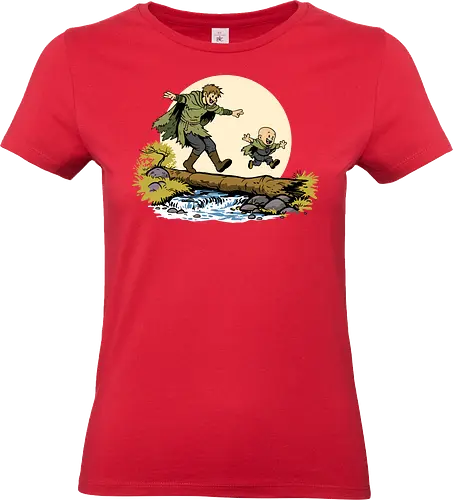 Ser Dunk and Egg - A knight of the seven kingdoms, hedge knight, ser dunk, dunk, Duncan, egg, tall knight, Calvin and Hobbes - Standard T-Shirt (Women)