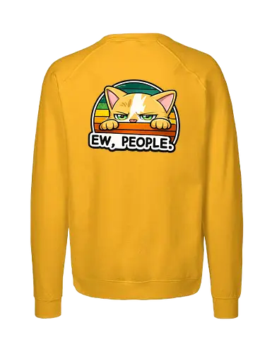 Ew, People. Back - Simlow, Twitch, Streamer, Katze, Chaos, Liebe, Herz - Fairtrade Sweatshirt