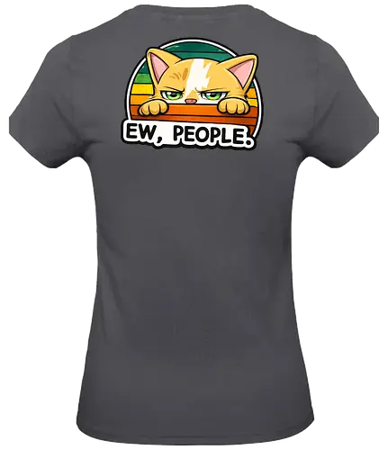 Ew, People. Back - Simlow, Twitch, Streamer, Katze, Chaos, Liebe, Herz - Standard T-Shirt (Women)