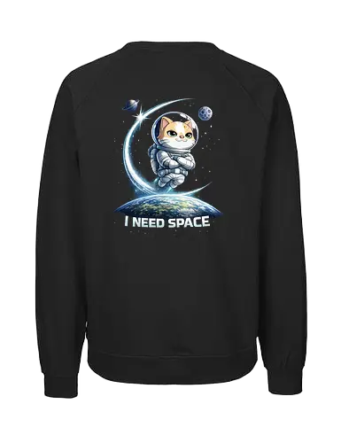 I Need Space Back - Simlow, Twitch, Streamer, Katze, Chaos - Fairtrade Sweatshirt