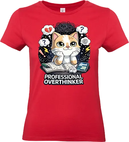 Professional Overthinker - Simlow, Twitch, Streamer, Katze, Chaos - Standard T-Shirt (Women)