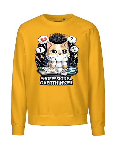 Professional Overthinker - Simlow, Twitch, Streamer, Katze, Chaos - Fairtrade Sweatshirt