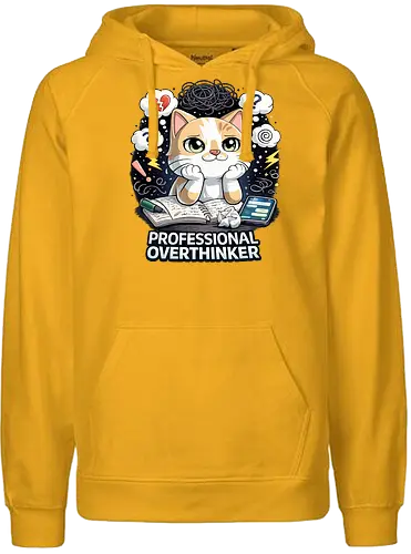 Professional Overthinker - Simlow, Twitch, Streamer, Katze, Chaos - Fairtrade Hoodie