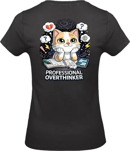 Professional Overthinker Back - Simlow, Twitch, Streamer, Katze, Chaos - Standard T-Shirt (Women)