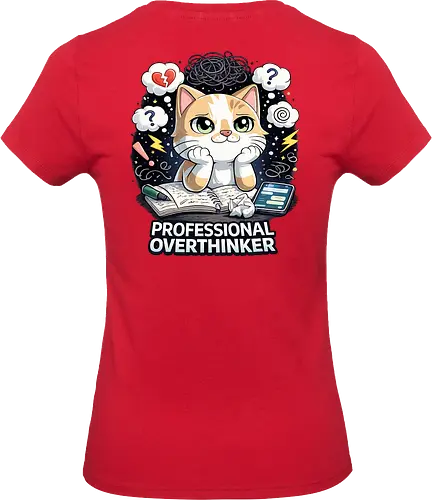 Professional Overthinker Back - Simlow, Twitch, Streamer, Katze, Chaos - Standard T-Shirt (Women)