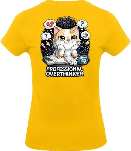 Professional Overthinker Back - Simlow, Twitch, Streamer, Katze, Chaos - Standard T-Shirt (Women)