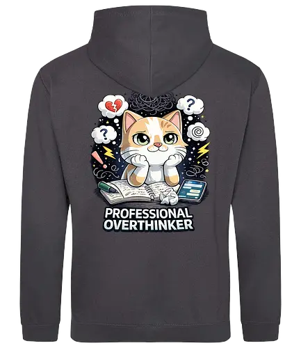 Professional Overthinker Back - Simlow, Twitch, Streamer, Katze, Chaos - Standard Hoodie