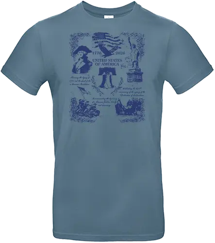 250th Anniversary USA - 250th anniversary, 1776, 1776 2026, 250 years, 250 years america, 4th of july, america, bicentennial, fourth of july, history, independence day, memorial day, patriotic, red white and blue, semiquincentennial - Standard T-Shirt