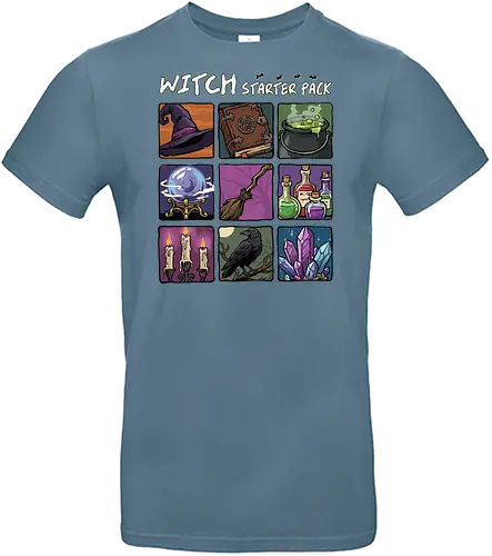 Witch Starter Pack - witch, broom, dark, emo, evil, fantasy, goth, gothic, halloween, hex, magic, pack, witchcraft, witchy, wizard - Standard T-Shirt