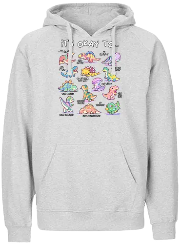 Its Okay To - its okay to be different, autism, autism advocacy, autism awareness, autism dad, autism mom, autistic, awareness, dinosaur, diversity, inclusion, its ok to be different, mental health, neurodiversity, spectrum - Fairtrade Hoodie