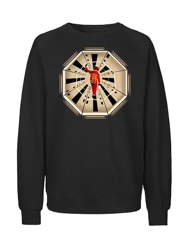 Astronauts Journey through the Hexagonal Tunnel  - astronaut, 1968, cult classic, cult film, director, filmmaker, geometric, interstellar, minimalist, monolith, retro movie, space, spaceman, popculture, scifi - Fairtrade Sweatshirt