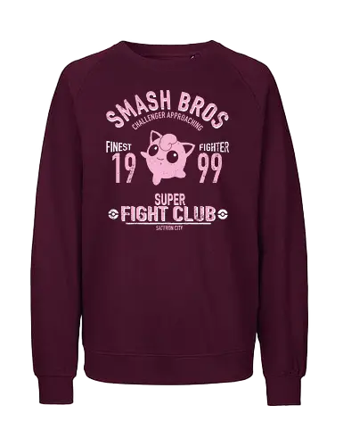 Super Fight Club - Saffron City - pummeluff kämpfer, smash bros, kleidung, safran city, teetan, super smash bros, purin - Fairtrade Sweatshirt