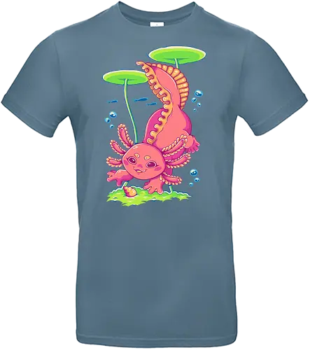 AXLT - axolotl, cute, nature, pink, kawaii, pond, water, animal, fantasy - Standard T-Shirt