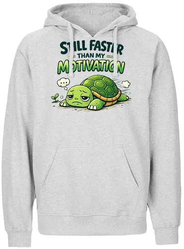Still faster than my Motivation - Simlow, Twitch, Streamer, Katze, Chaos, Turtle - Fairtrade Hoodie