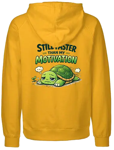 Still faster than my Motivation Back - Simlow, Twitch, Streamer, Katze, Chaos, Turtle - Fairtrade Hoodie