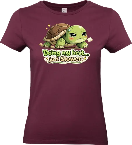 Doing my best… just slower - Smilow, Twitch, Streamer, Katze, Chaos, Turtle - Standard T-Shirt (Women)