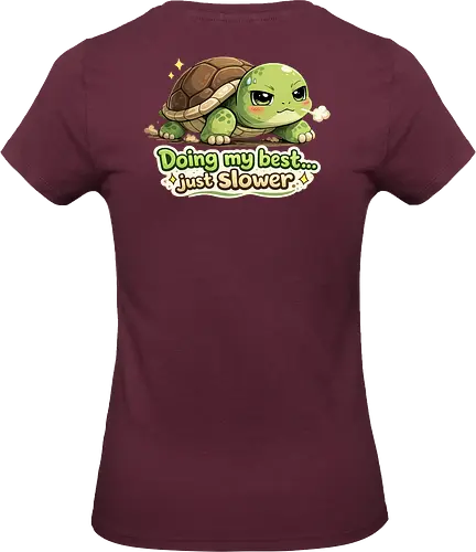 Doing my best… just slower Back - Smilow, Twitch, Streamer, Katze, Chaos, Turtle - Standard T-Shirt (Women)