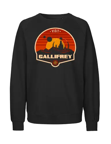 Chrono Citadel World Retro Sci Fi - science fiction, space, time travel, travel, tv series, vintage, tv show, sci fi, alien, doctor, geek, landscape, nerd, planet, retro - Fairtrade Sweatshirt