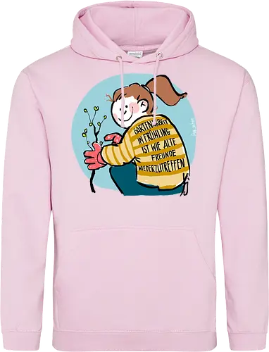 Gartenarbeit im Frühling.. - Ringelpullisprüche, Ringeldinger, streifenweise, Spruch, Weisheit, Motivation, Ringelpulli, SprücheShirt, Cartoon Illustration, Statement, Handgezeichnet, Humor, Selbstironie, Streifenpulli, Spruchshirt, deutsch - Standard Hoodie
