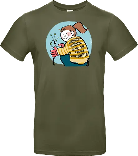 Gartenarbeit im Frühling.. - Ringelpullisprüche, Ringeldinger, streifenweise, Spruch, Weisheit, Motivation, Ringelpulli, SprücheShirt, Cartoon Illustration, Statement, Handgezeichnet, Humor, Selbstironie, Streifenpulli, Spruchshirt, deutsch - Standard T-Shirt