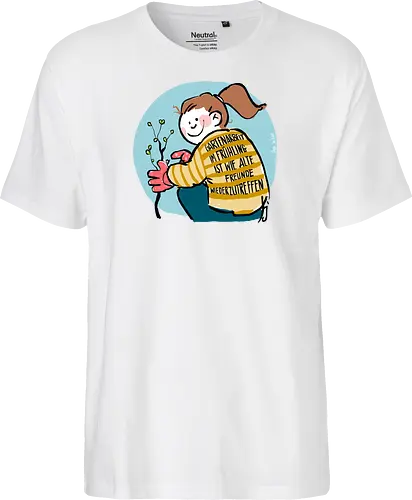 Gartenarbeit im Frühling.. - Ringelpullisprüche, Ringeldinger, streifenweise, Spruch, Weisheit, Motivation, Ringelpulli, SprücheShirt, Cartoon Illustration, Statement, Handgezeichnet, Humor, Selbstironie, Streifenpulli, Spruchshirt, deutsch - Fairtrade T-Shirt