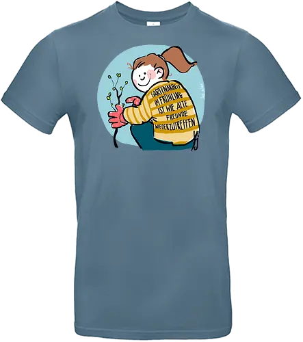 Gartenarbeit im Frühling.. - Ringelpullisprüche, Ringeldinger, streifenweise, Spruch, Weisheit, Motivation, Ringelpulli, SprücheShirt, Cartoon Illustration, Statement, Handgezeichnet, Humor, Selbstironie, Streifenpulli, Spruchshirt, deutsch - Standard T-Shirt