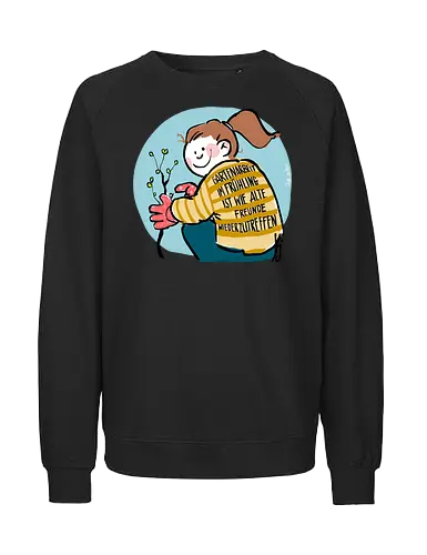 Gartenarbeit im Frühling.. - Ringelpullisprüche, Ringeldinger, streifenweise, Spruch, Weisheit, Motivation, Ringelpulli, SprücheShirt, Cartoon Illustration, Statement, Handgezeichnet, Humor, Selbstironie, Streifenpulli, Spruchshirt, deutsch - Fairtrade Sweatshirt