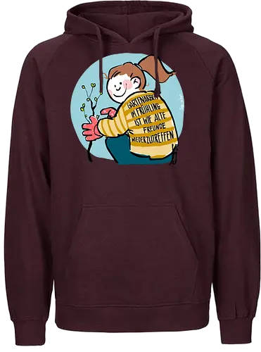 Gartenarbeit im Frühling.. - Ringelpullisprüche, Ringeldinger, streifenweise, Spruch, Weisheit, Motivation, Ringelpulli, SprücheShirt, Cartoon Illustration, Statement, Handgezeichnet, Humor, Selbstironie, Streifenpulli, Spruchshirt, deutsch - Fairtrade Hoodie