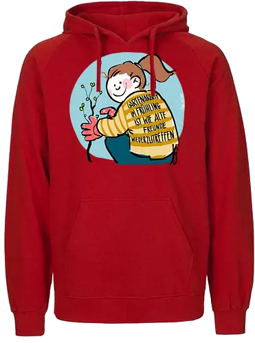 Gartenarbeit im Frühling.. - Ringelpullisprüche, Ringeldinger, streifenweise, Spruch, Weisheit, Motivation, Ringelpulli, SprücheShirt, Cartoon Illustration, Statement, Handgezeichnet, Humor, Selbstironie, Streifenpulli, Spruchshirt, deutsch - Fairtrade Hoodie