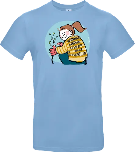 Gartenarbeit im Frühling.. - Ringelpullisprüche, Ringeldinger, streifenweise, Spruch, Weisheit, Motivation, Ringelpulli, SprücheShirt, Cartoon Illustration, Statement, Handgezeichnet, Humor, Selbstironie, Streifenpulli, Spruchshirt, deutsch - Standard T-Shirt