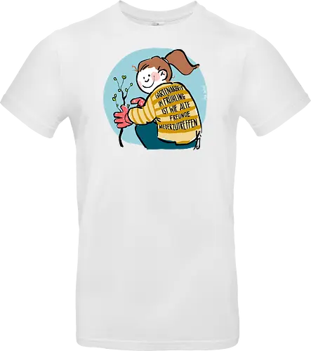 Gartenarbeit im Frühling.. - Ringelpullisprüche, Ringeldinger, streifenweise, Spruch, Weisheit, Motivation, Ringelpulli, SprücheShirt, Cartoon Illustration, Statement, Handgezeichnet, Humor, Selbstironie, Streifenpulli, Spruchshirt, deutsch - Standard T-Shirt