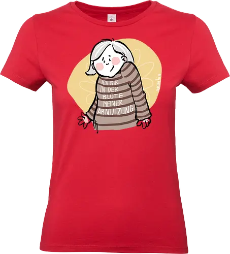 Ich bin in der Blüte.. - Ringelpullisprüche, Ringeldinger, streifenweise, Spruch, Weisheit, Motivation, Ringelpulli, SprücheShirt, Cartoon Illustration, Statement, Handgezeichnet, Humor, Selbstironie, Streifenpulli, Spruchshirt, deutsch - Standard T-Shirt (Women)