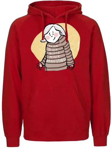 Ich bin in der Blüte.. - Ringelpullisprüche, Ringeldinger, streifenweise, Spruch, Weisheit, Motivation, Ringelpulli, SprücheShirt, Cartoon Illustration, Statement, Handgezeichnet, Humor, Selbstironie, Streifenpulli, Spruchshirt, deutsch - Fairtrade Hoodie