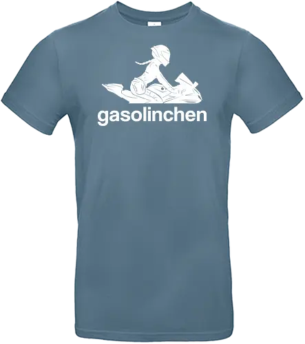 Gasolinchen print weiß - logo, motorrad, bikergirl, creator - Standard T-Shirt