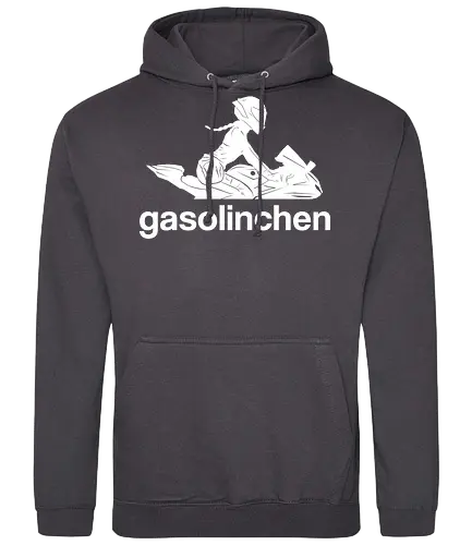 Gasolinchen print weiß - logo, motorrad, bikergirl, creator - Standard Hoodie