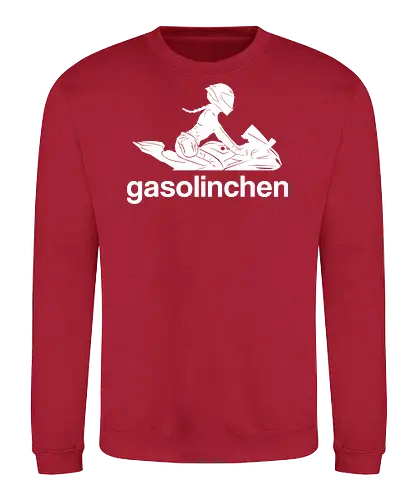 Gasolinchen print weiß - logo, motorrad, bikergirl, creator - Sweatshirt