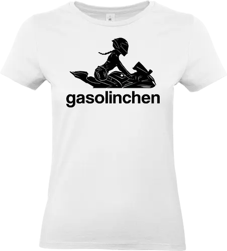 Gasolinchen Print black - logo, gasolinchen, motorrad, bikergirl, creator - Standard T-Shirt (Women)