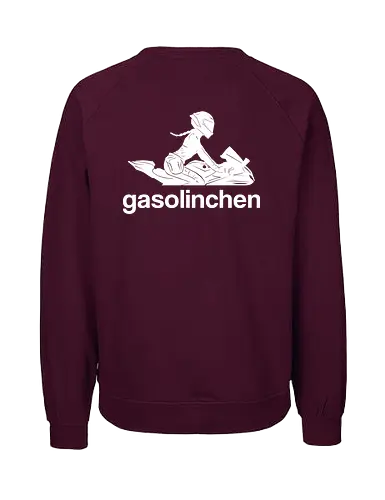 Gasolinchen Back Logo - motorrad, creator, logo - Fairtrade Sweatshirt