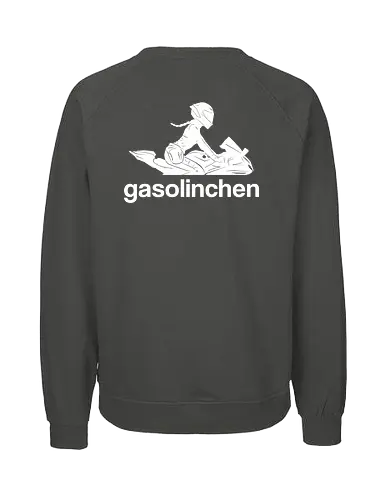 Gasolinchen Back Logo - motorrad, creator, logo - Fairtrade Sweatshirt