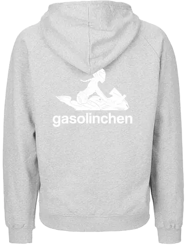Gasolinchen Back Logo - motorrad, creator, logo - Fairtrade Hoodie