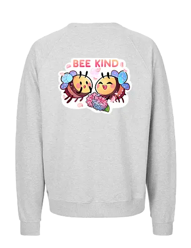 Bee Kind - cute, niedlich, biene, bee, bee kind, comic, blumen, flowers - Fairtrade Sweatshirt
