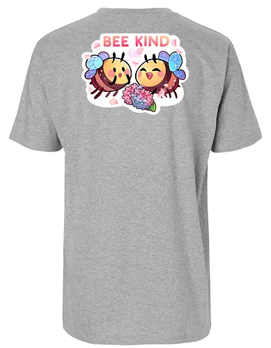 Bee Kind - cute, niedlich, biene, bee, bee kind, comic, blumen, flowers - Fairtrade T-Shirt