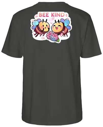 Bee Kind - cute, niedlich, biene, bee, bee kind, comic, blumen, flowers - Fairtrade T-Shirt