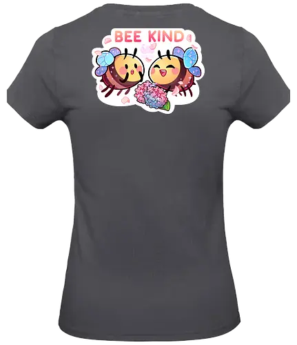 Bee Kind - cute, niedlich, biene, bee, bee kind, comic, blumen, flowers - Standard T-Shirt (Women)