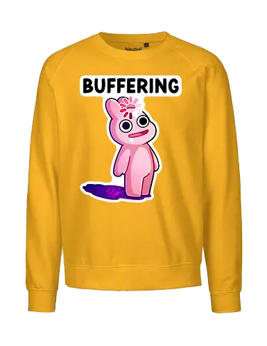 Buffering - Buffering, Bunnie, Hase, comic, Lustig, afk, lag, rosa - Fairtrade Sweatshirt