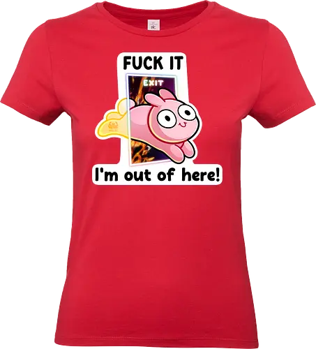 Fuck it, i'm out of here - exit, bunnie, hase, lustig, meme, comic, leave - Standard T-Shirt (Women)