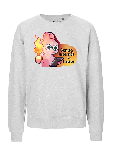 Genug Internet - genug Internet, comic, meme, lustig, funny, rabbit, hase, enough internet - Fairtrade Sweatshirt