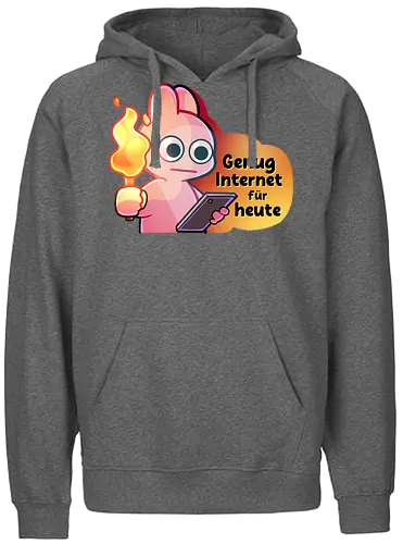 Genug Internet - genug Internet, comic, meme, lustig, funny, rabbit, hase, enough internet - Fairtrade Hoodie
