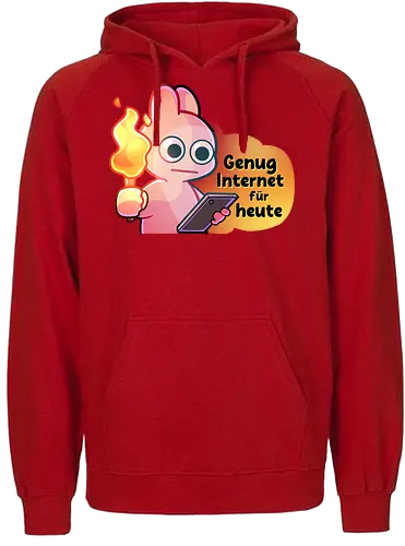Genug Internet - genug Internet, comic, meme, lustig, funny, rabbit, hase, enough internet - Fairtrade Hoodie
